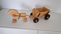 Holz Pferd Holzspielzeug mit Wagen (Anhänger) / Vintage / DDR ?! Rheinland-Pfalz - Offenheim Vorschau