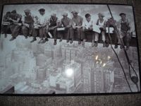Blechschild Manhattan Bauarbeiter New York NY Poster schwarz weiß Bielefeld - Dornberg Vorschau
