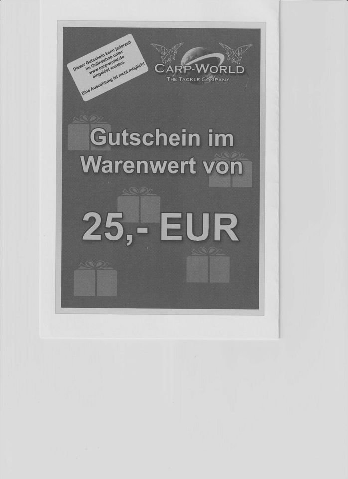 25,- € Gutschein Carp-World in Schrobenhausen