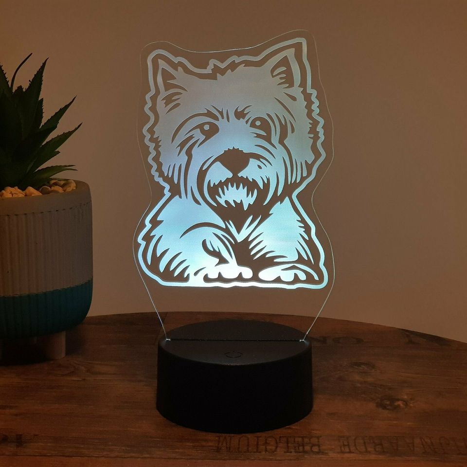 LED Lampe Hund (auch mit Wunschnamen) / West Highland Terrier in Schülp bei Rendsburg