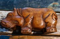 Nilpferd Hippo Holzbox Handarbeit neu Bali Hessen - Mühlheim am Main Vorschau