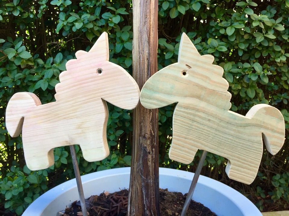 Einhorn Steckpferd Deko Holz, für den Garten, Neu! in Krefeld