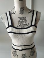 Shein Crop Top Shirt schwarz weiß Strick M Ripp bauchfrei Bayern - Hallstadt Vorschau