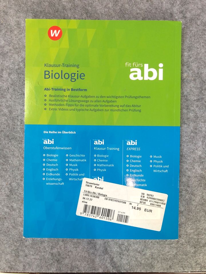 Fit fürs Abi- Biologie (ISBN: 9783742601506) in Rheinzabern