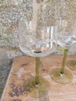 Antike Gläser mit Schliff unbeschädigt grüner Stiel Sachsen - Krauschwitz Vorschau