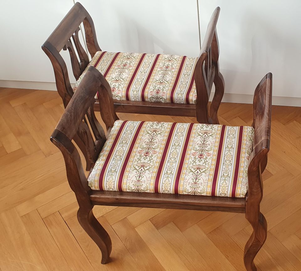 2 Sitzbänke 19. Jahrhundert restauriert in München