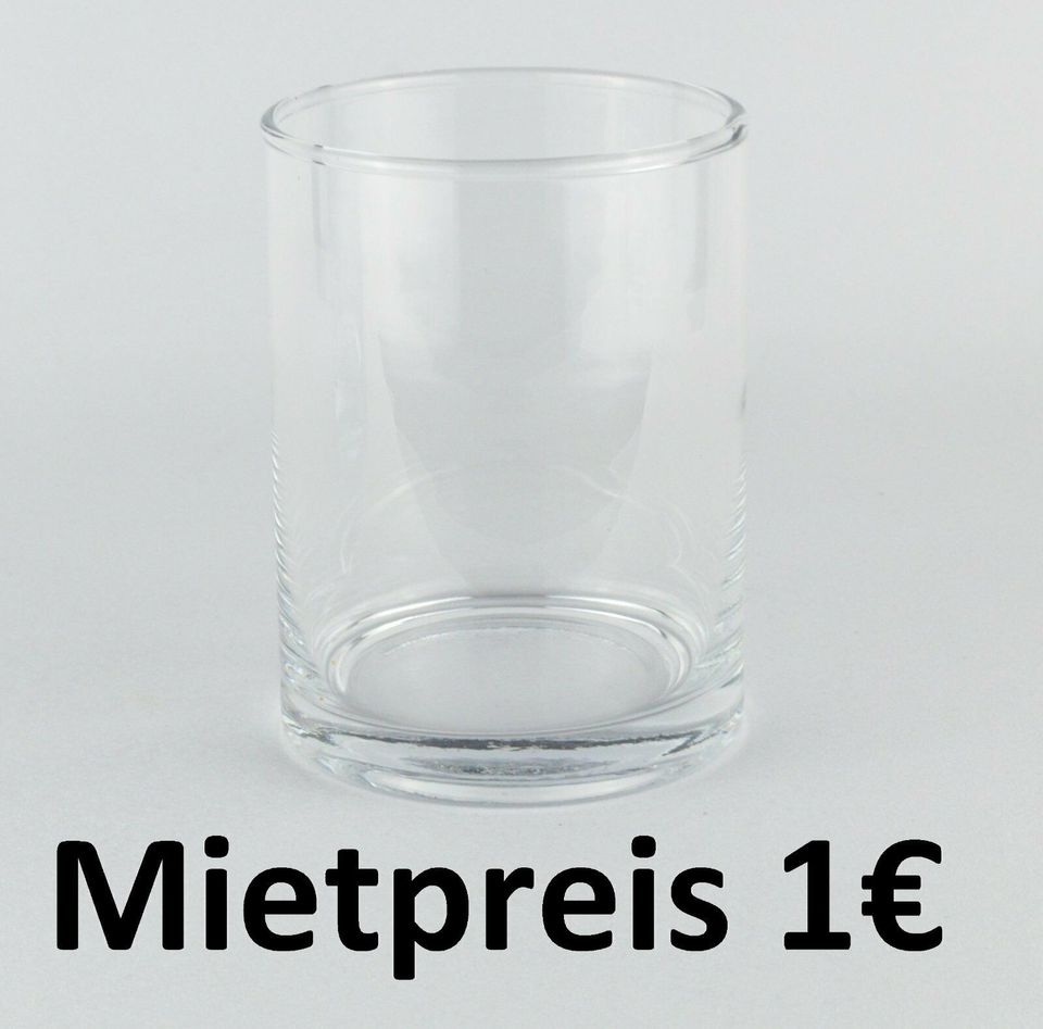 Glas Nr.9 Vase Glasvase Hochzeit Verlobung Feier MIETEN in Wiesbaden