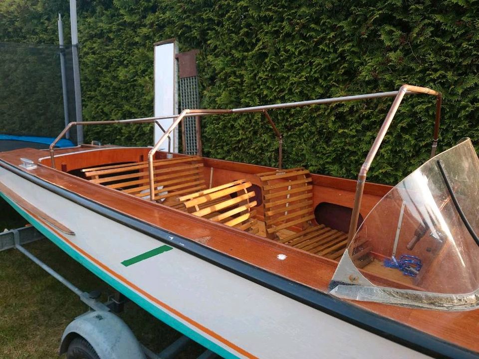 ‼️ Boot Holzboot 4,70m x 1,45m inkl. Trailer ‼️ in Waren (Müritz)