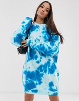 Asos Oversized Batik Pulloverkleid Tie Dye Türkis Blau Weiß 36/38 Hessen - Bischofsheim Vorschau