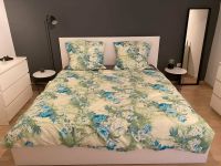 2x Bettwäsche 135x200 Doppelbett Rosen grün blau Winter Mikrofase Hessen - Mainhausen Vorschau