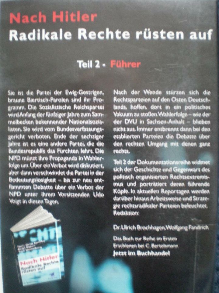 Nach Hitler - Radikale Rechte rüsten auf ARD Serie 3 Videos Buch in Wolbeck