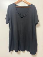 T-Shirt mit raffiniertem Ausschnitt, ZIZZI, Schwarz, Gr. L, 50 Hessen - Trebur Vorschau