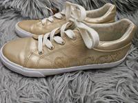 SOCCX Sneaker Turnschuh gold Gr. 39 Schnürung Sachsen - Chemnitz Vorschau
