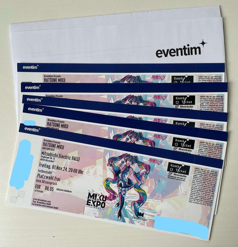 5x Tickets Miku Expo Düsseldorf am 1. November 2024 in München