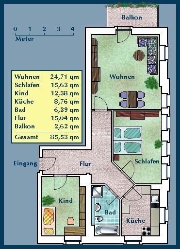 Große helle 3-R-EG-Whg mit Dusche/ Wanne/ Balkon! in Dresden