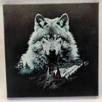 Wolf Leinwandbild mit Lasergravur Saarland - Bous Vorschau