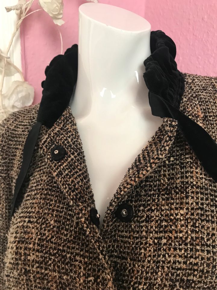 Zara Mantel Gr. M Boucle Tweed Glitzerfäden Vintage in Wiesbaden