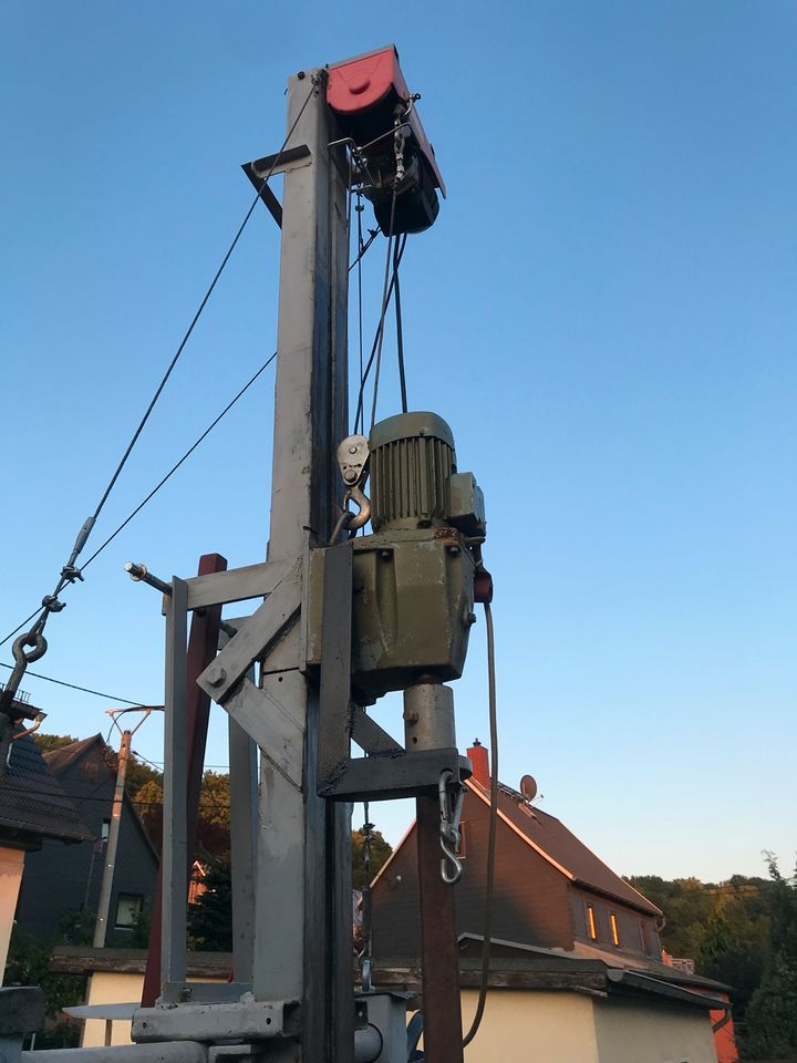 Brunnenbohrgerät, Bohrgerät, mobiles Bohrgerät in Mülsen