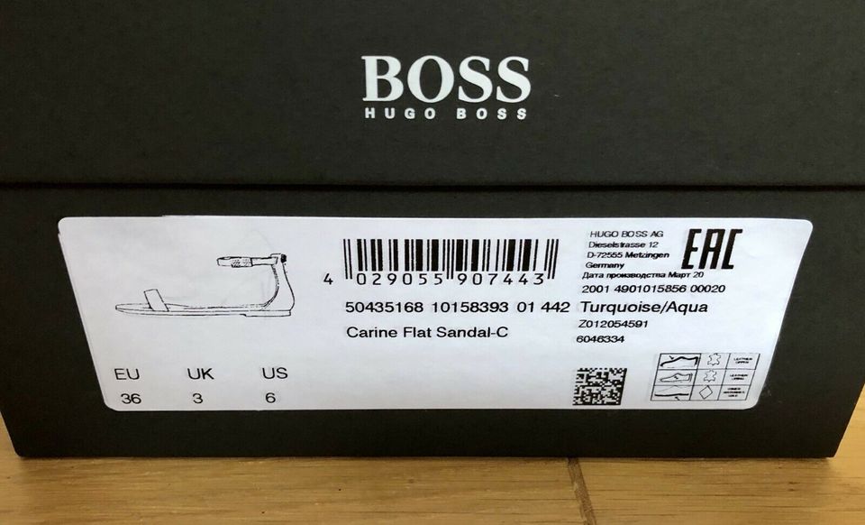 NEU * HUGO BOSS Sandalen Sandaletten Gr. 36 mint türkis grün in Berlin