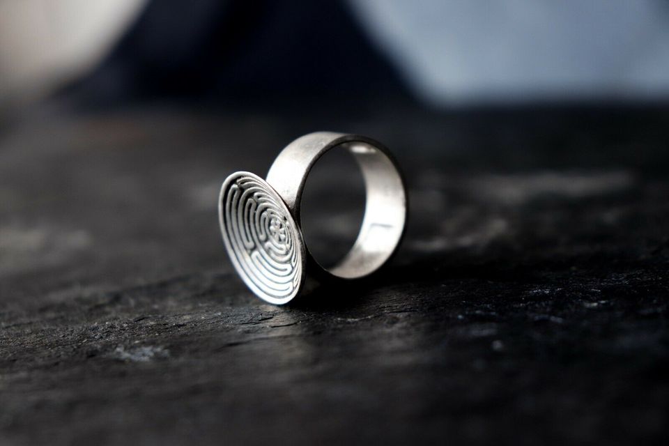 Ring echt Silber handgearbeitetes Labyrinth NEU Handarbeit in Vörstetten