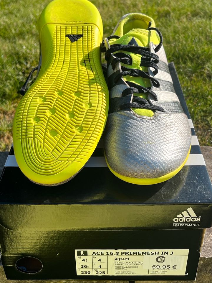 Adidas ACE 16.3 PRIMEMESH IN J Fußballschuh Halle Gr 36 2/3 in München -  Thalk.Obersendl.-Forsten-Fürstenr.-Solln | Gebrauchte Kinderschuhe Größe 36  kaufen | eBay Kleinanzeigen ist jetzt Kleinanzeigen