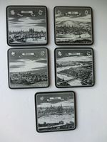 5 Vintage Glas-Untersetzer mit Städemotiv, Schuberth tamat-serie Rheinland-Pfalz - Mainz Vorschau