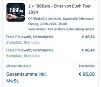 1986zig Tour Offenbach am 27.9 .2024 2 Karten Sachsen-Anhalt - Wanzleben Vorschau