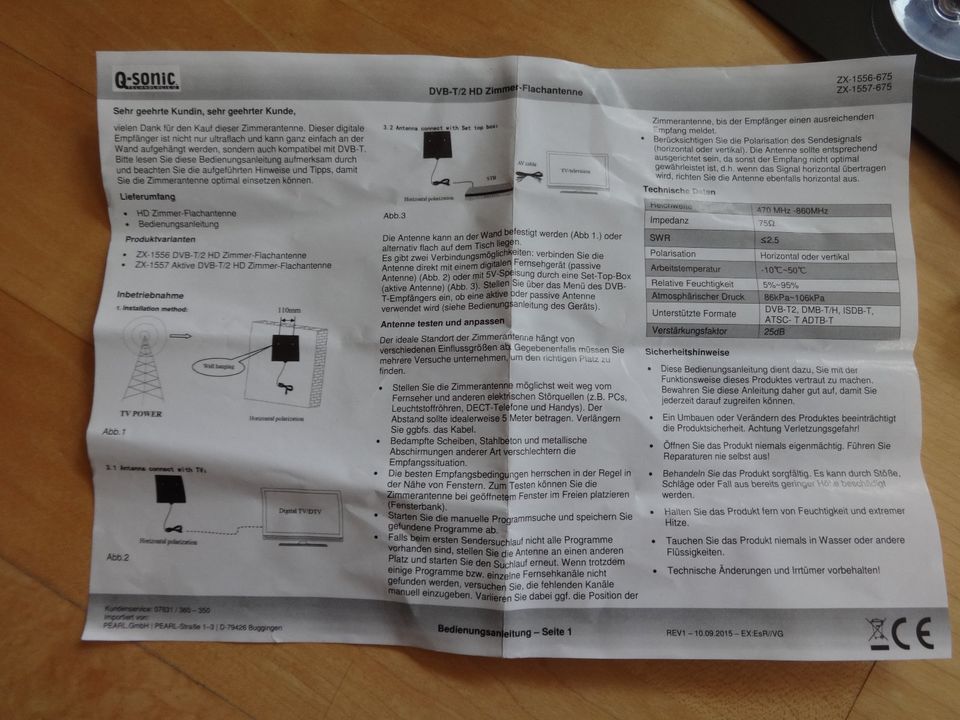 Pearl auvisio DVBT Empfänger + Antenne in Eschwege