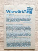 DDR HOBBYBLATT NR.37 WIE WÄR'S (aus Kinderfernsehen der DDR) Mecklenburg-Vorpommern - Anklam Vorschau