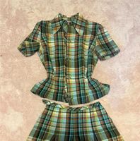 True Vintage Kostüm Kleid Retro S M Rockabilly Rock Bluse tartan Bayern - Olching Vorschau