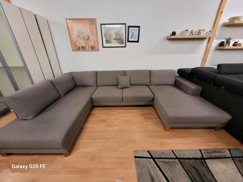 Sofa Wohnlandschaft XXL Hellgrau U-Form Couch in Hannover