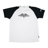 Vintage Y2K T-Shirt in Weiß mit Schwarzen Ärmeln - Größe L Hessen - Bad Vilbel Vorschau