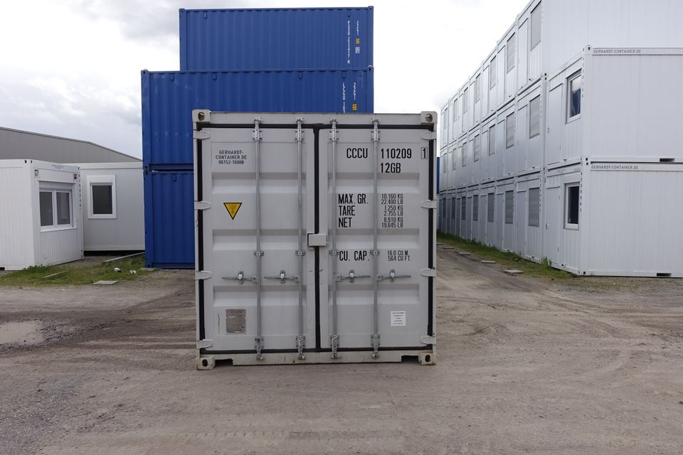 10 Fuß Lagercontainer, Seecontainer, Materialcontainer - RAL 7035 in Groß-Gerau