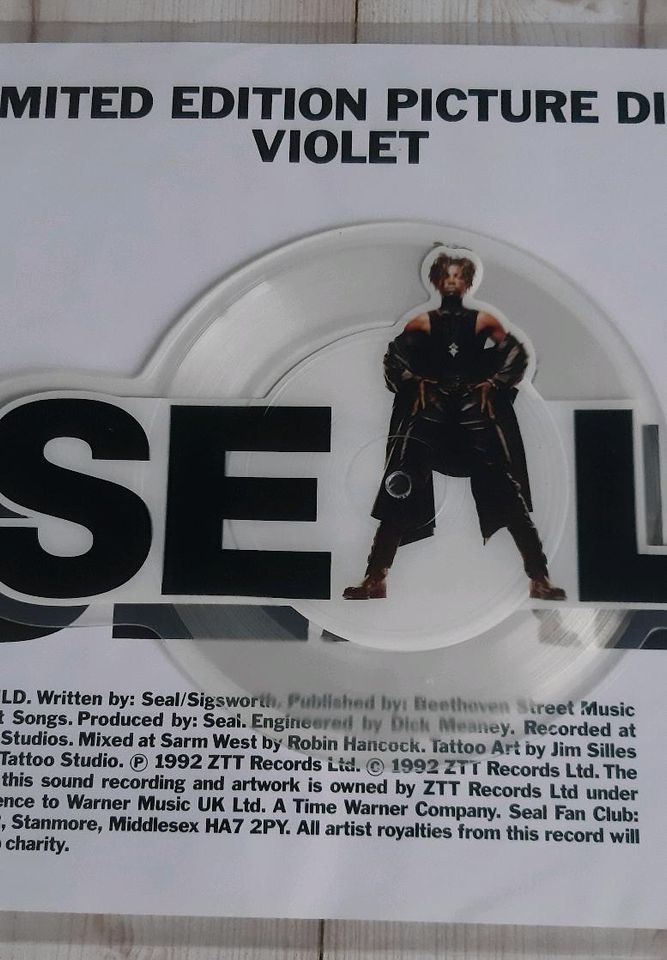 Seal Schallplatte 1992 Limited Edition Picture Vinyl " Violet" in Wolfenbüttel