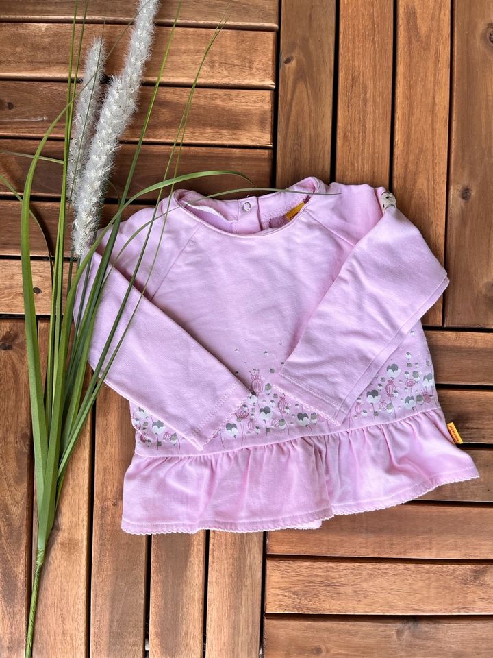 Top Steiff Pulli Shirt Tunika Volant rosa Sommersweat in Edemissen