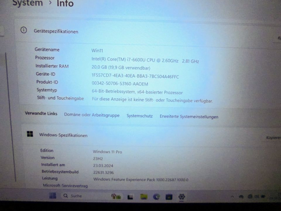 Neuwertiges Ultrabook Lenovo T460s i7-6600U, 20GB RAM, SSD, Win11 in Schwerin