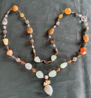 lange Halskette mit türkiesen und bersteinfarbigen Steinen Niedersachsen - Ronnenberg Vorschau