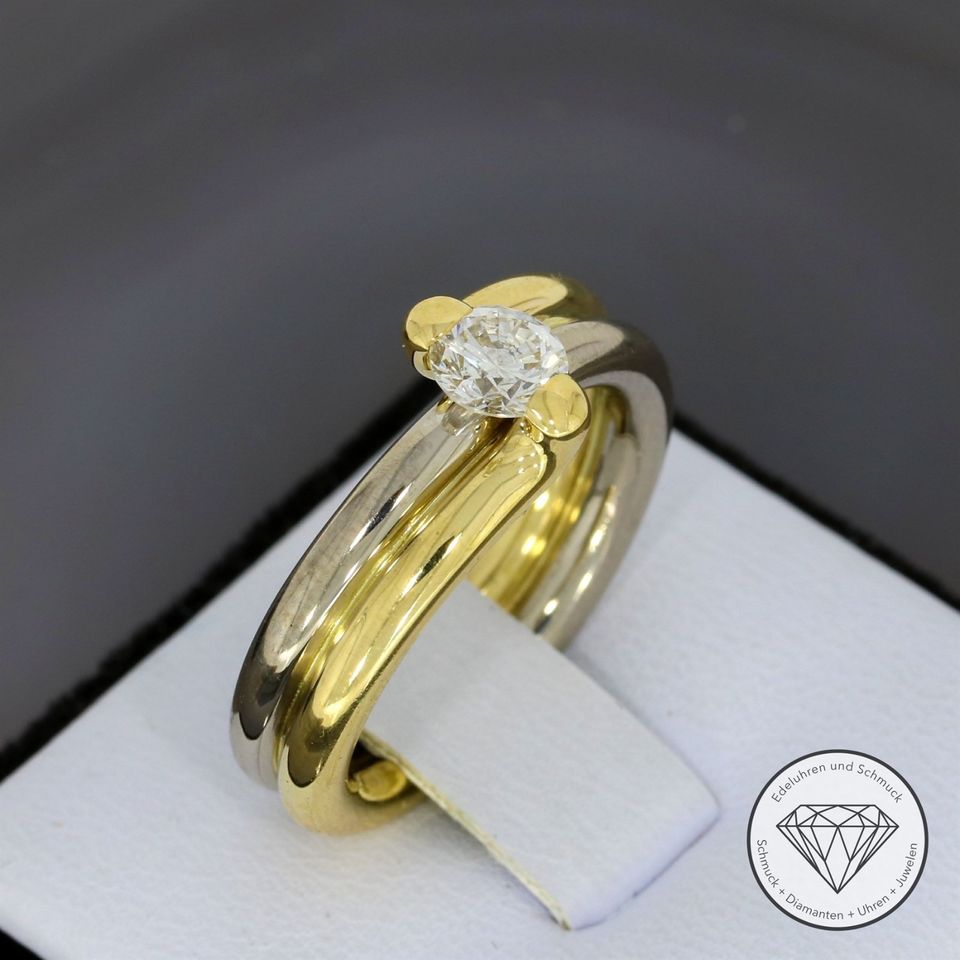 M*194438 Wert 4.360,- Solitär Brillant 0,50 ct Ring 750 Gold XXYY in Essen