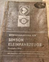 Simson Betriebsanleitung KR51/1, SR4-1, SR 4-2/1, SR4-3 Sachsen - Lunzenau Vorschau