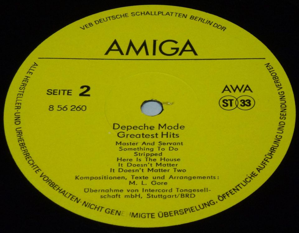 Depeche Mode Amiga 856260 gelb LP Platte Schallplatte Vinyl in Berlin