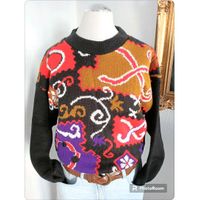 True Vintage Winter-Pulli crazy pattern Granny-Style 38/40 Nordrhein-Westfalen - Leverkusen Vorschau