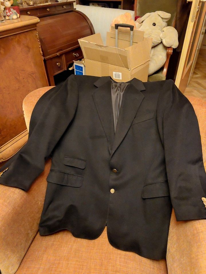 Sakko Herren TERNER Cashmere 100% Schwarz Club-Blazer Gr 28 in Hannover