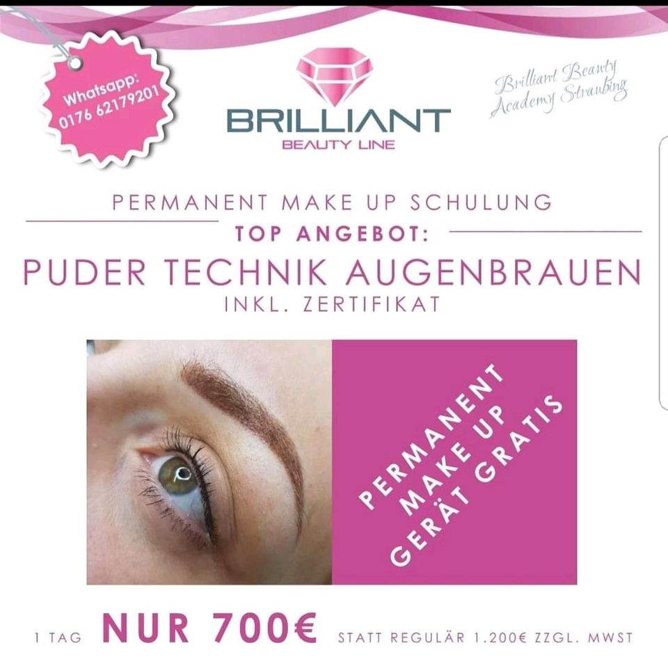 Permanent make up Basis Seminar +Gratis Gerät in Straubing