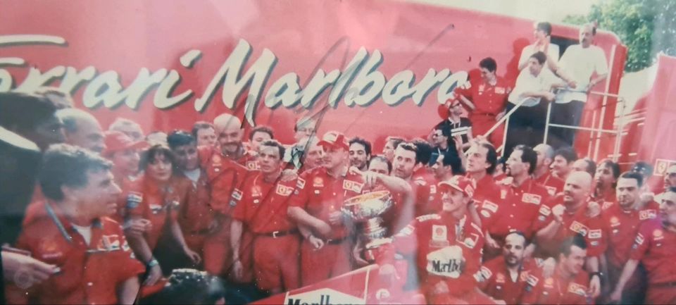 FERRARI Weltmeisterschafts Foto, signiert, Michael Schumacher in Geeste