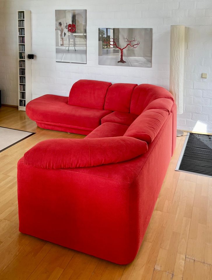 Sofa rot - Polstergarnitur Rolf Benz in Meschede