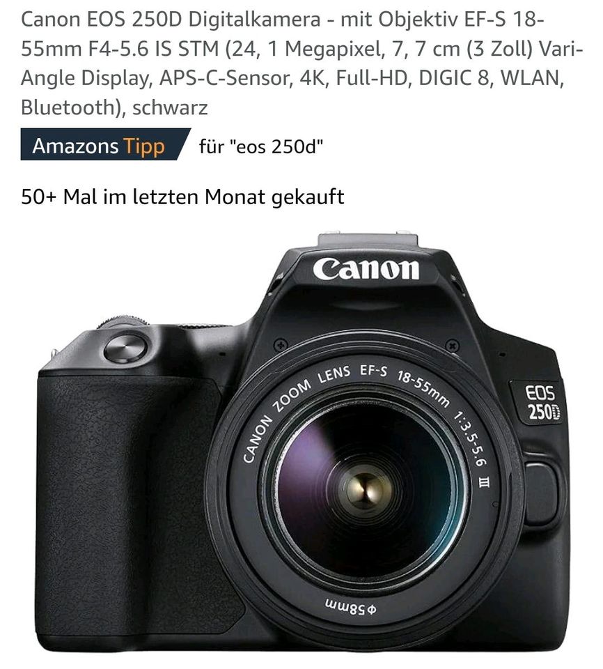 Canon 250d als Komplettpaket in Wustermark