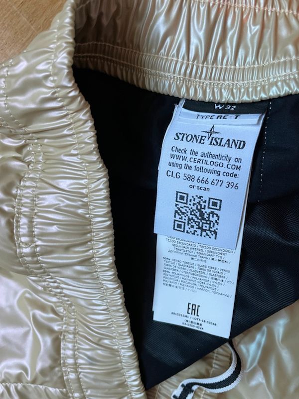 Stone Island Tela Reflective Gold Hose W32 in München