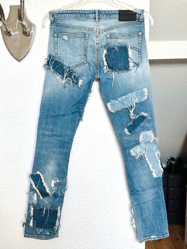 R13 Alison Crop Jeans Distressed Destroyed blau 26 600€ TOP in Chemnitz