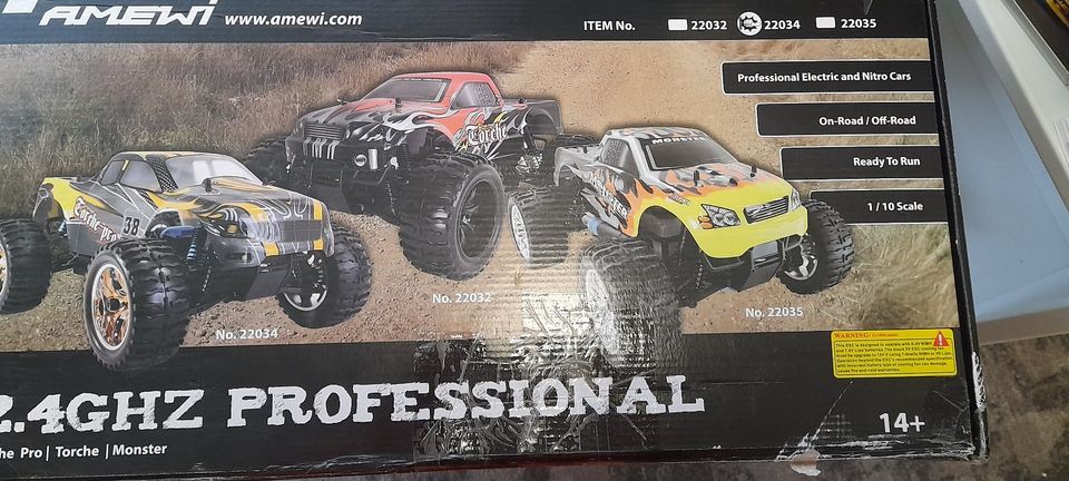 Amewi Torch Pro 1:10 Monstertruck RTR Lipo,Brushless,Neu in Sontra