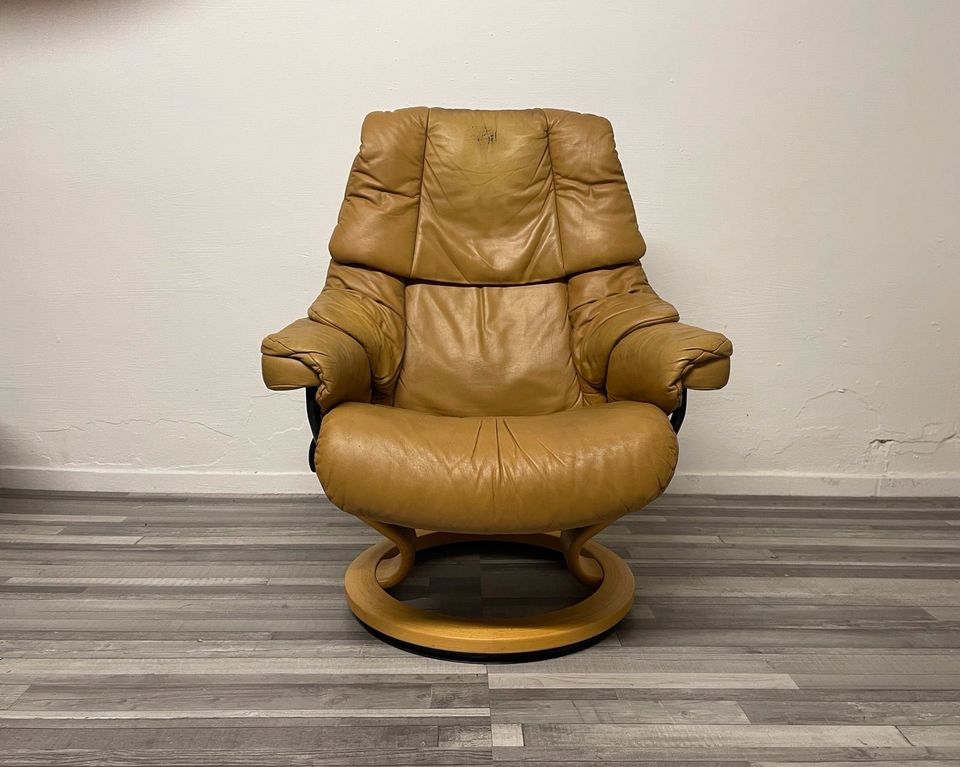 Stressless Reno S / Cognac / Ekornes Sessel Gemütlich in Willich